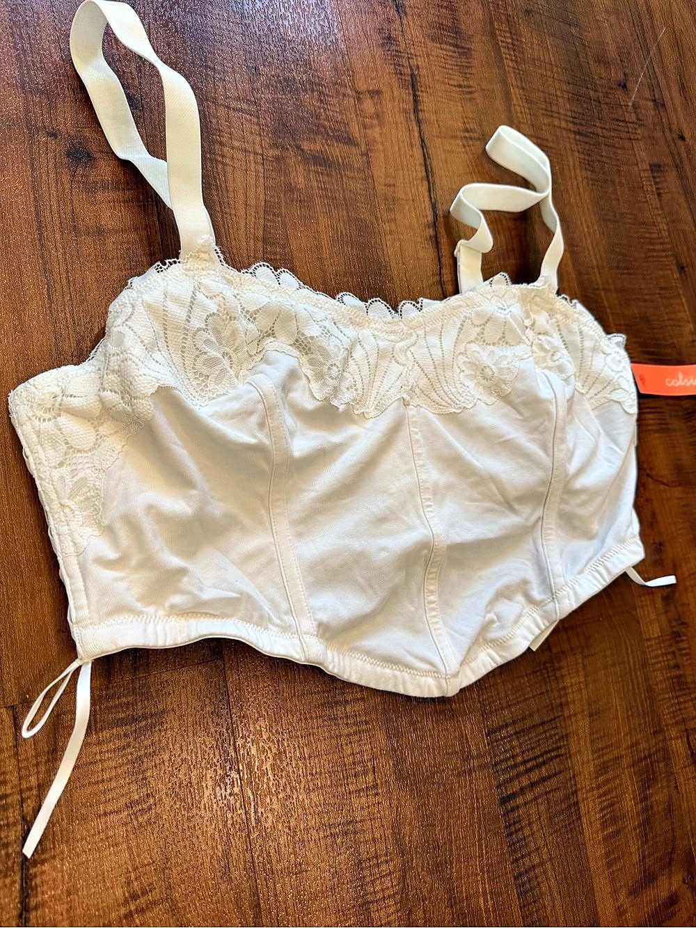 Colsie Lace Corset Bustier Crop Top Adjustable Straps Plus Size 1X